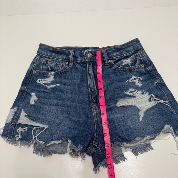 American eagle NWT blue denim distressed mom short size 0 - Picture 8 of 8
